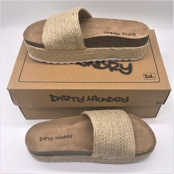 Dirty Laundry Shoes | Dirty Laundry By Palm Desert Jute Natural Slides 7 | Poshmark